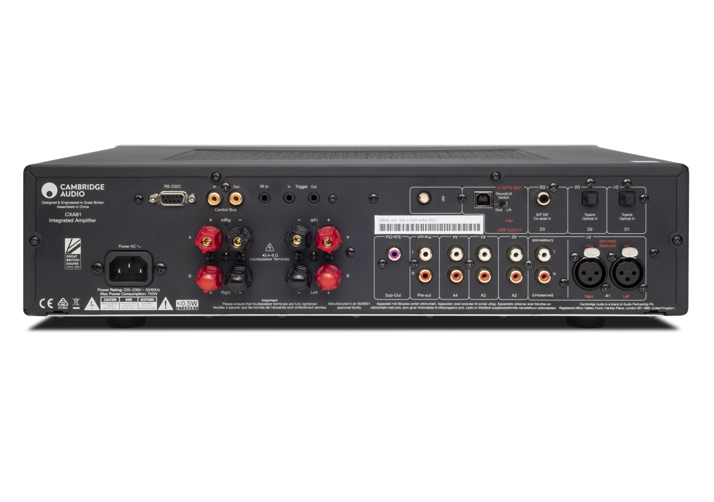 Cambridge Audio - CXA81 Lunar Grey | Amplificateur