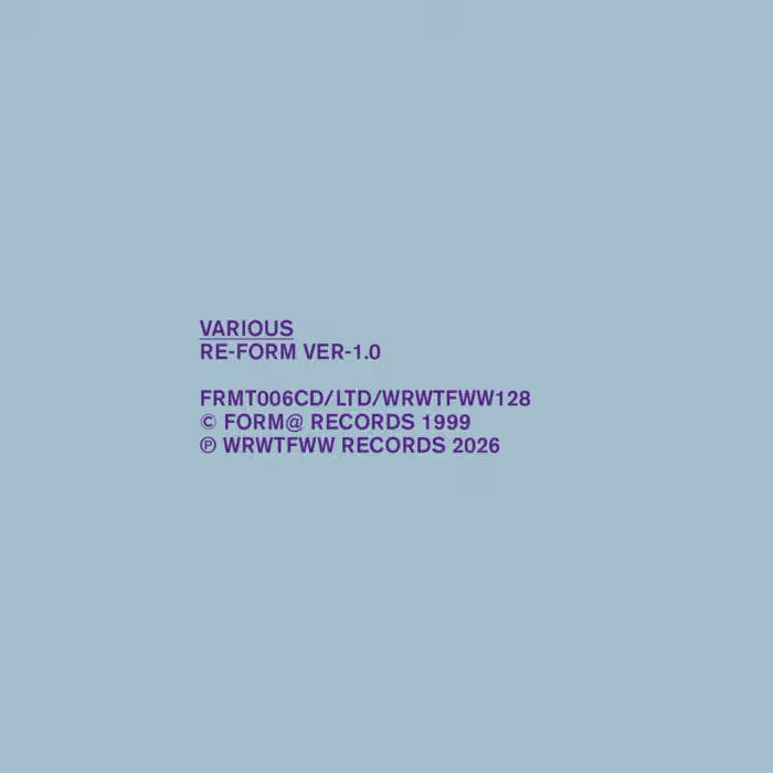 Various Artists (Form@ Records) - Re-Form Ver-1.0