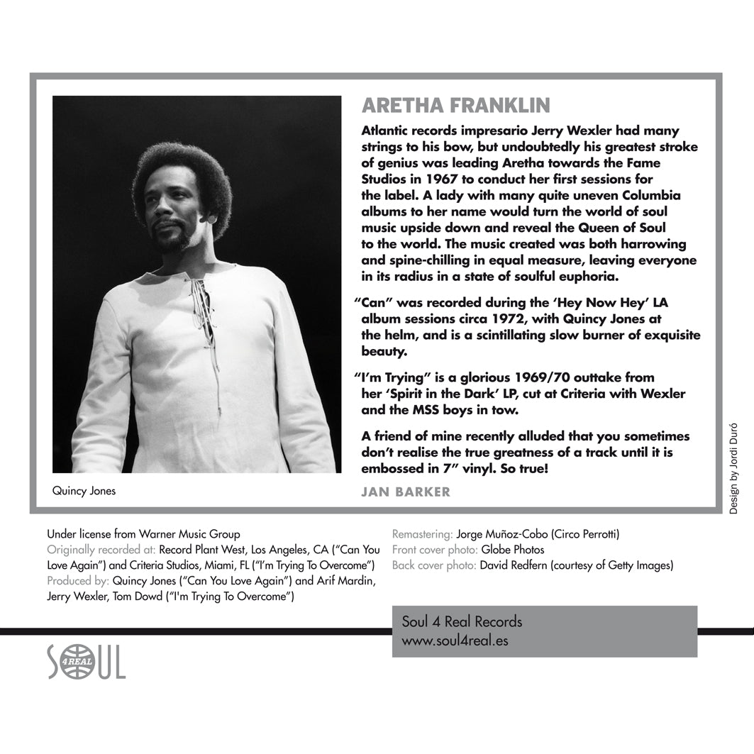 Aretha Franklin - Can You Love Again / I'm Trying To Overcome | 7"