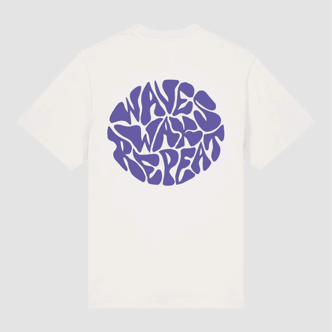 T-shirt Wave Wax Repeat Off White / Violet