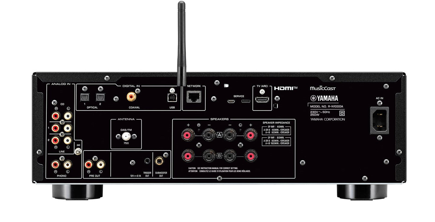 Yamaha - R-N1000A Black/Piano Black | Ampli Tuner Réseau