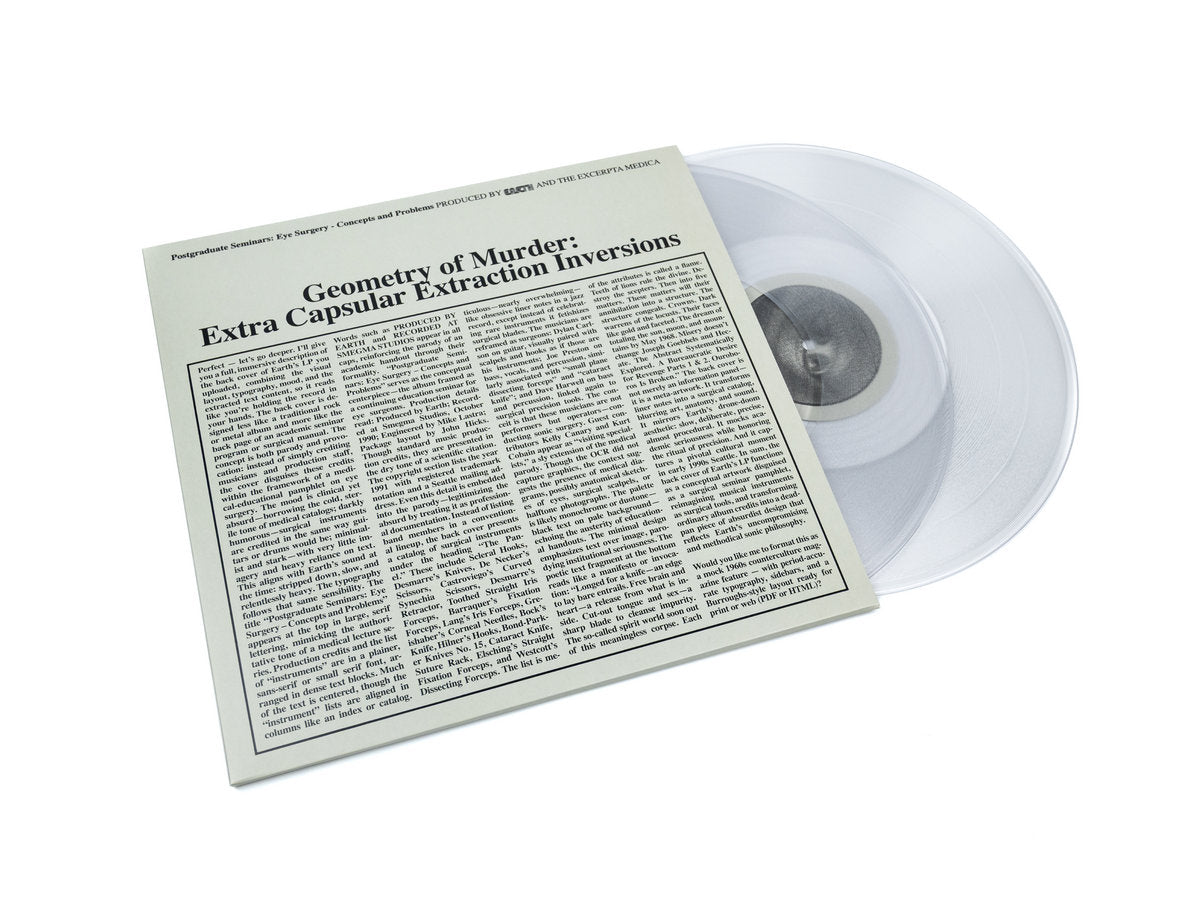 Earth X Black Noi$e - Geometry of Murder Extra Caps / Limited Edition Crystal Clear 2LP
