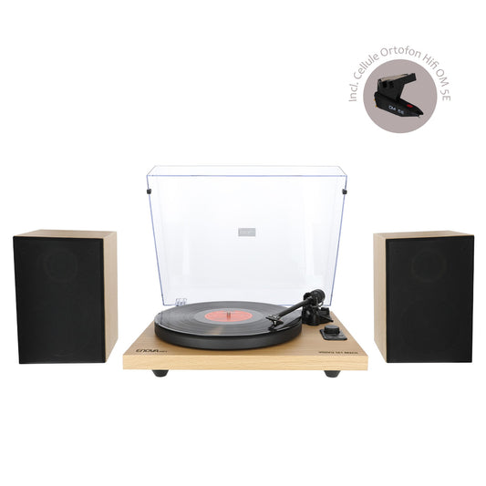 Enova - Platine Vinyle Hifi + Enceintes Finition Hêtre