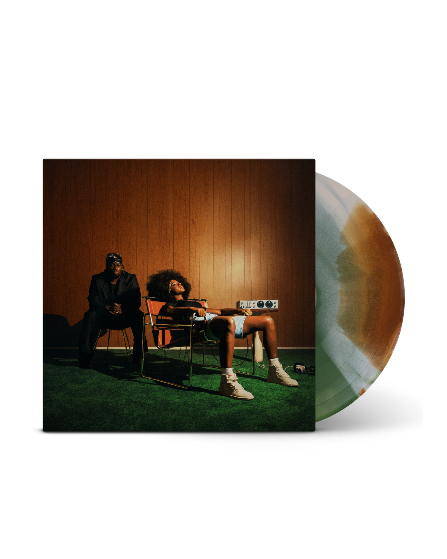 BLK Odyssy - Mood Control / Green, brown & white A side B side vinyl