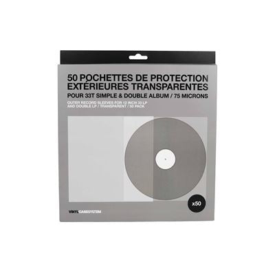 50 pochettes de protection extérieures transparentes