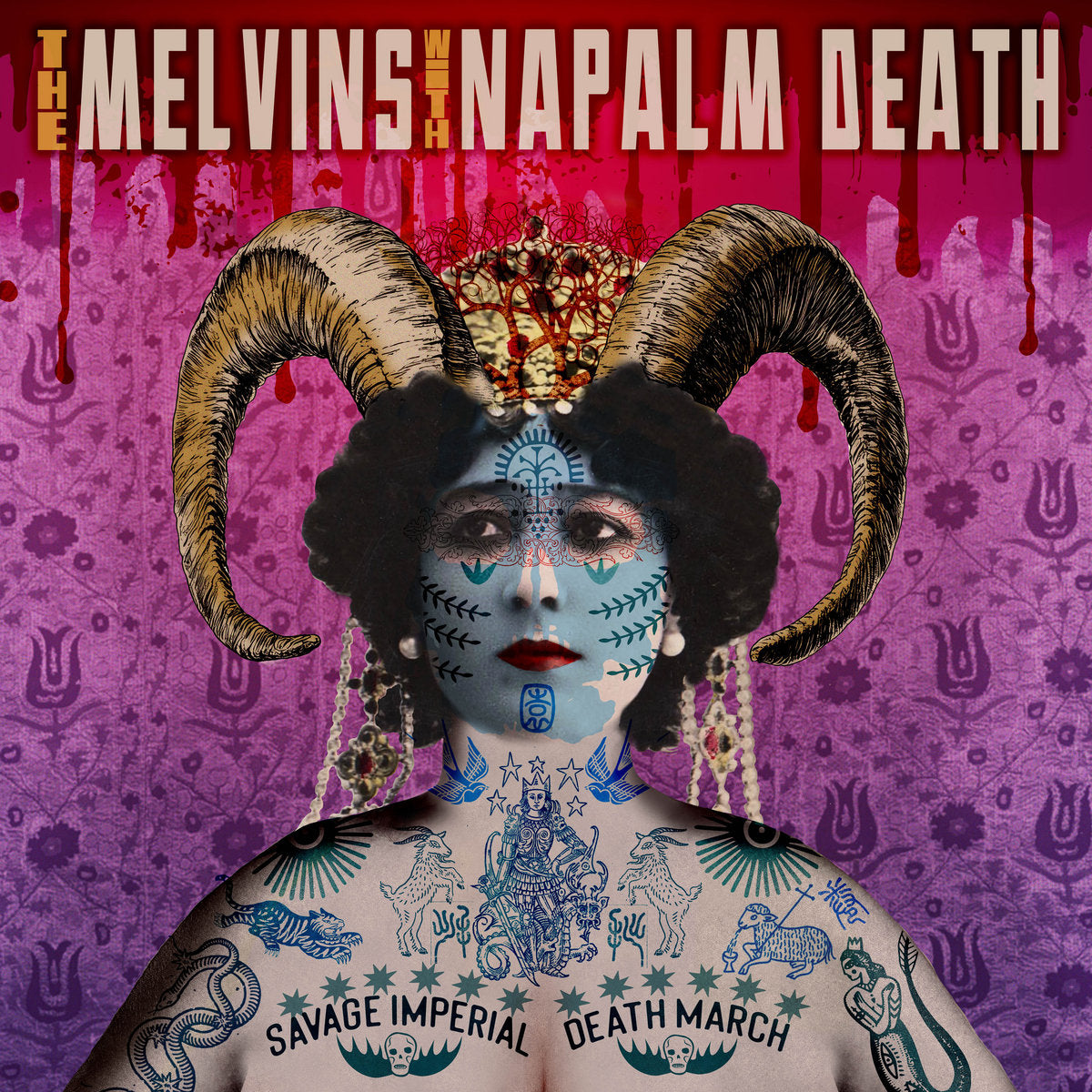 Melvins with Napalm Death - Savage Imperial Death / Anxious Orchid vinyl