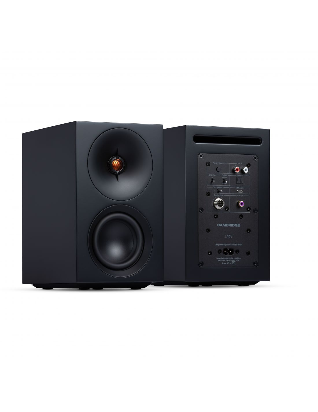 Cambridge Audio L/R S - Enceintes stéréo actives ultra compactes