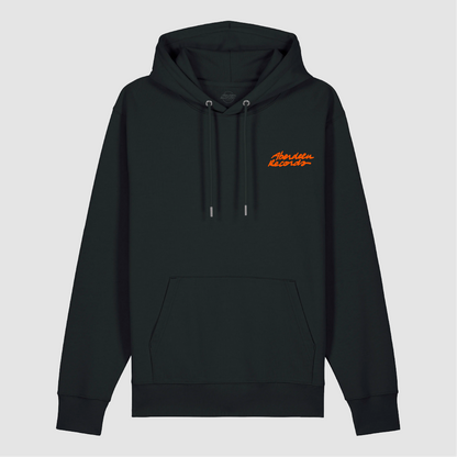 Hoodie Wave Wax Repeat Black / Orange