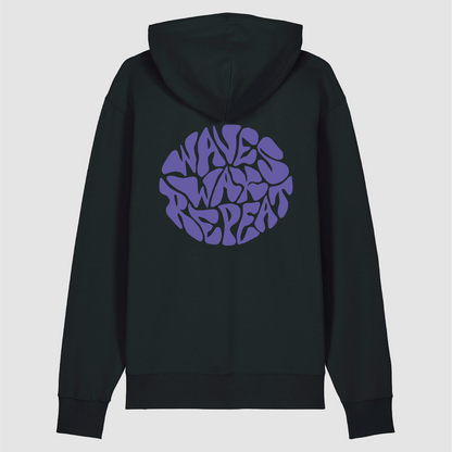 Hoodie Wave Wax Repeat Black / Violet