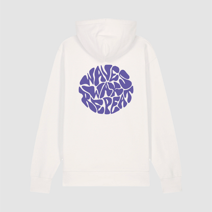 Hoodie Wave Wax Repeat Off White / Violet