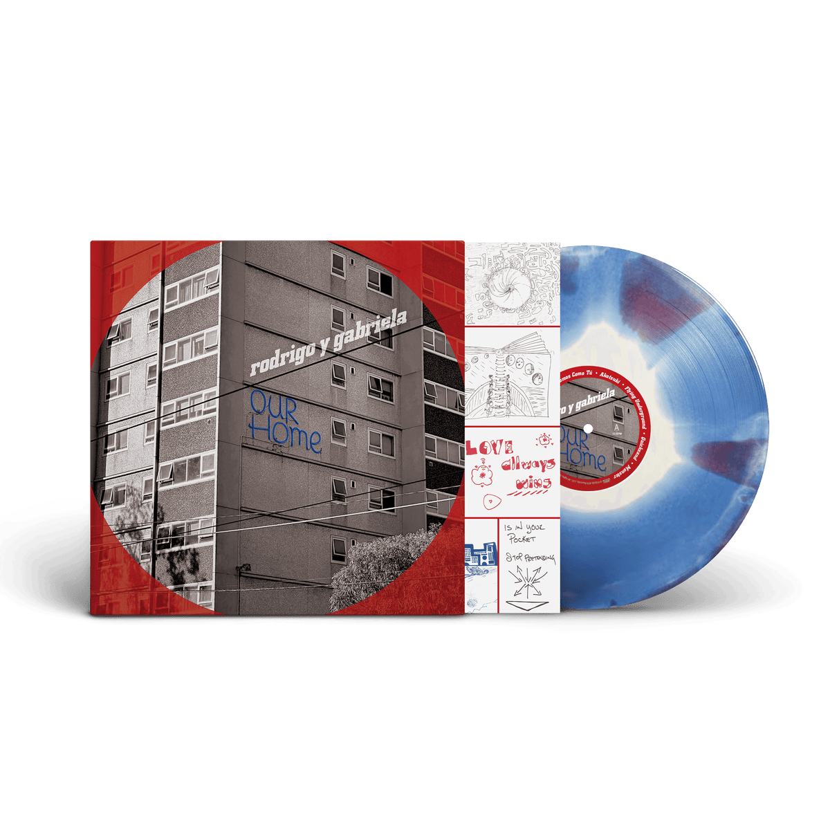 Rodrigo y Gabriela - Our Home | Limited Edition Vinyl White On  Red On  Blue Layered