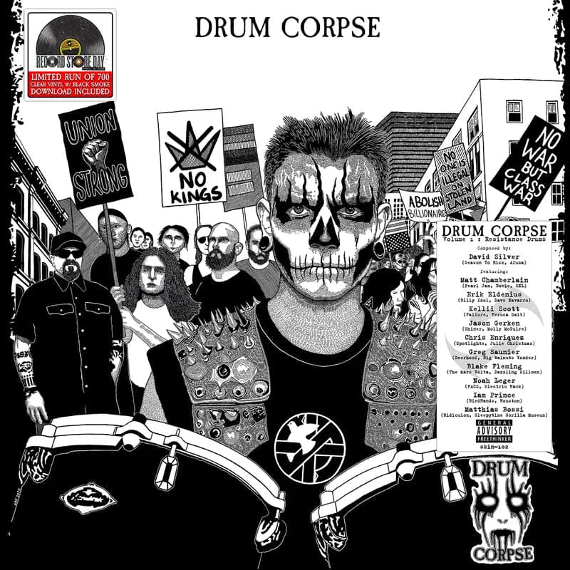 Various Artists - Drum Corpse: Drum Corpse Volume 1: Resistance Drums (Clear Vinyl w/ Black Marble)