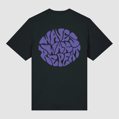 T-shirt Wave Wax Repeat Black / Violet