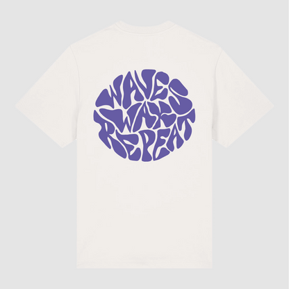 T-shirt Wave Wax Repeat Off White / Violet